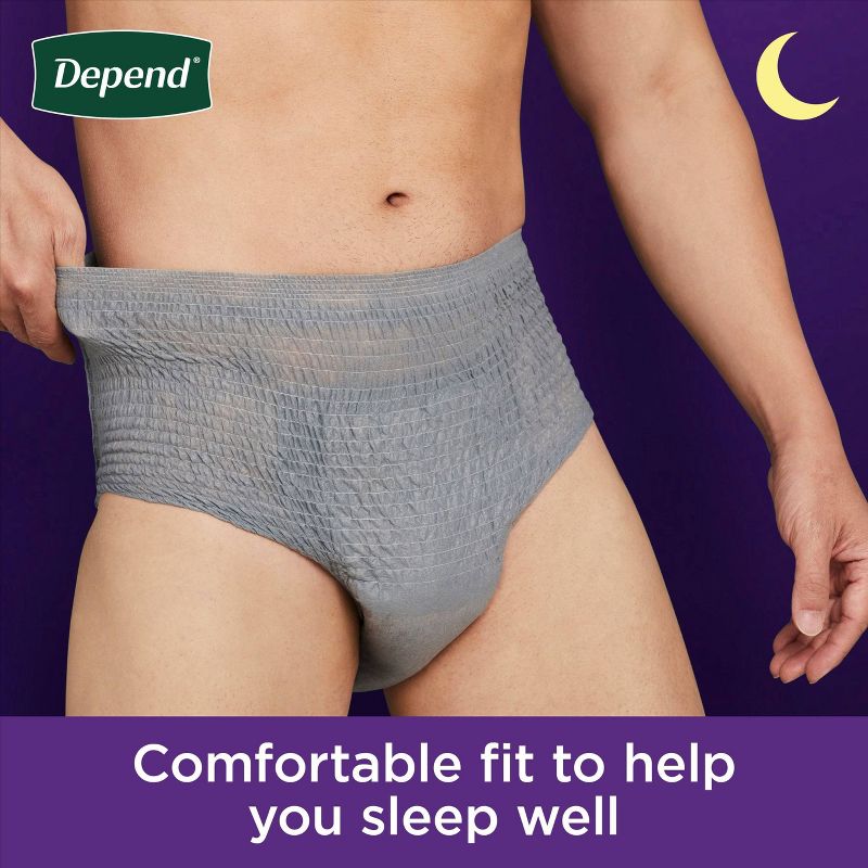 Depend Night Defense Incontinence Disposable Underwear for Men - Overnight Absorbency, 5 of 8