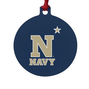 US Naval Academy Primary Logo Aluminum Holiday Christmas Tree Ornament - 1 of 4