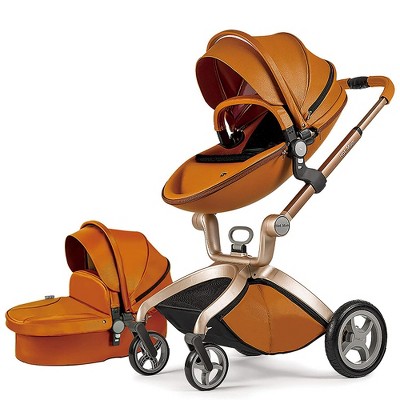 Hot Mom 360 Degree Baby Carriage High Landscape Pram Stroller, Brown