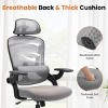 Mesh Breathable Backrest Office Chair, High Back-Adjustable Headrest With Lumbar Support And Flip-Up Armrests , Rocking Chair-Cuddlewood - 4 of 4
