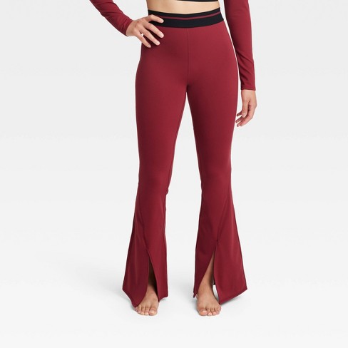 Women's Rib Flare Leggings - JoyLab™ Pink XL