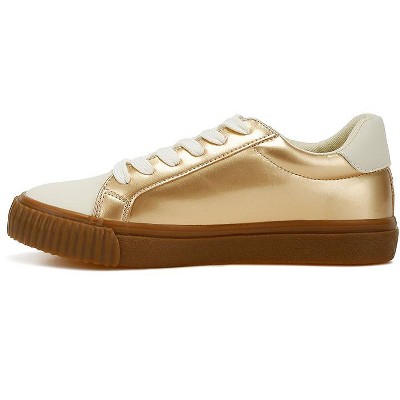 Женские кроссовки London Rag Womens Jumping jacks Metallic Faux Leather Star Sneakers 9 — фото 4