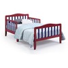 Yinvani Red Solid Wood Crib with Double Safety Rails - 2 of 4