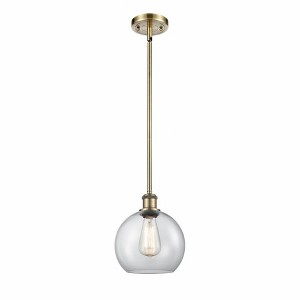 Athens - 1 Light Stem Hung Mini Pendant In Industrial Style-10 Inches Tall and 8 Inches Wide - 1 of 1