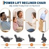 Power Lift Recliner Chair,Oversized Electric Glider Single Sofa for Elderly with Heat and Massage, Home Theater Seat with 2 Cup Holders - 3 of 4