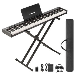 88 Keys Piano Keyboard Set, Electronic Digital Piano with Built-in Speaker Microphone, Portable Keyboard Gift Teaching for Beginners, Electric Piano - 1 of 4