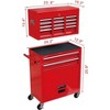 8-Drawer Metal Rolling Tool Cabinet - Red, High-Capacity & Mobile, for Workshop/Garage - 2 of 4