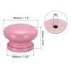 Unique Bargains Round Wood Drawer Cabinets Knobs and Pulls with Screws 1.3" x 0.91" 10 Pcs - 2 of 4