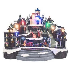11.77"x 9.41"x10.16" Animated with LED Lights and Music Polyresin AC Adapter On/Off Switch - 1 of 4