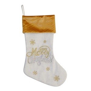 Season's Designs 21In Christmas Wht W Gold Silver Merry C - 1 of 1