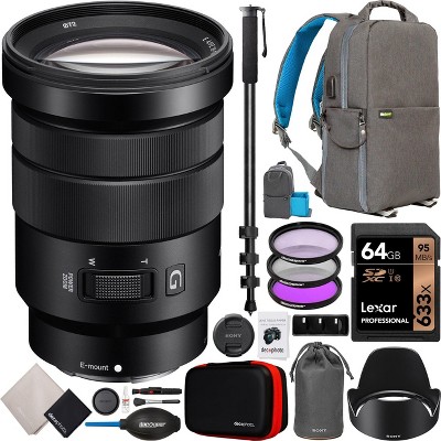 Sony 18-105mm F4 E PZ OSS Power Zoom G Lens for Mirrorless E-mount Cameras Bundle