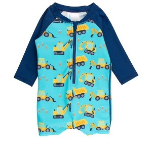 RuggedButts Baby/Toddler Boys UPF50+ Long Sleeve One Piece Rash Guard - 1 of 4