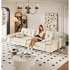 VASIP 104" Modern 4-Seat Chenille Cloud Sofa, Wide Removable Armrests ,with Metal Legs & 2 Pillows for Living Room, Apartment, Office,Beige - 2 of 4