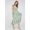 August Sky Women's Sweetheart Neckline Multi Print Midi Dress - 3 of 4