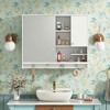 MAYEERTY 36 inch Wall Mounted Medicine Cabinet, Bathroom Storage Cabinet with Mirror Door and Adjustable Shelf for Bathroom White - 2 of 4