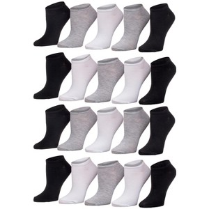 Tipi Toe Women's 20 Pack Colorful Patterned No Show Socks - 1 of 4