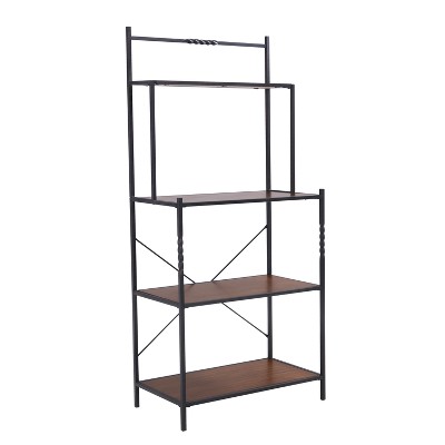 Alee Bakers Rack Rustic Brown/Dark Distressed Pine - Aiden Lane