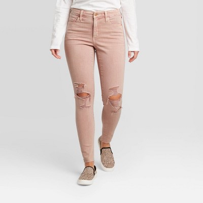 distressed khaki jeans womens