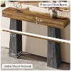 Tribesigns Farmhouse Entryway Table, 63-Inch Wooden Sofa Console Table with Double Trapezoid Bases for Living Room Hallway - 4 of 4