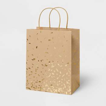 Gold Foil Specks Brown Small Gift Bag - Spritz™