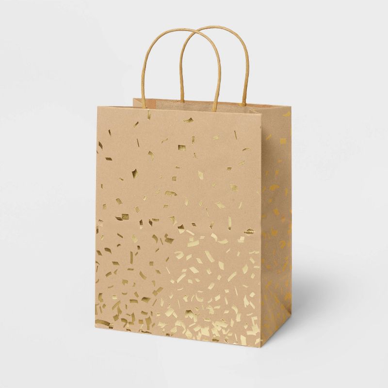 Gold Foil Specks Brown Small Gift Bag - Spritz&#8482;, 1 of 4