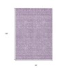 Lavender Lilac And Ivory Floral Washable Indoor Outdoor Area Rug - 3 of 4