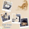MAYEERTY Cat Tree Tower Multi-Cat Climbing Natural Sisal Scratching Posts Extended Platform Hammock - 4 of 4