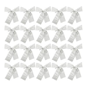 Unique Bargains Chair Sashes Self-Tie 108.27"x6.69" Silver Tone 20 Pcs - 1 of 4