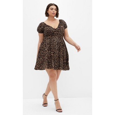 Women's Plus Size Shae Print Dress - leopard | CITY CHIC