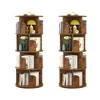 Besiost Rotating Bookshelf, 360 Display Corner Bookshelf for Small Space - 2 of 2