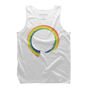 Adult Design By Humans Pride Rainbow Enso Symbol By RockNRawrl Tank Top - 1 of 2