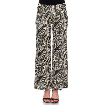 Women's Printed Palazzo Pants - White Mark