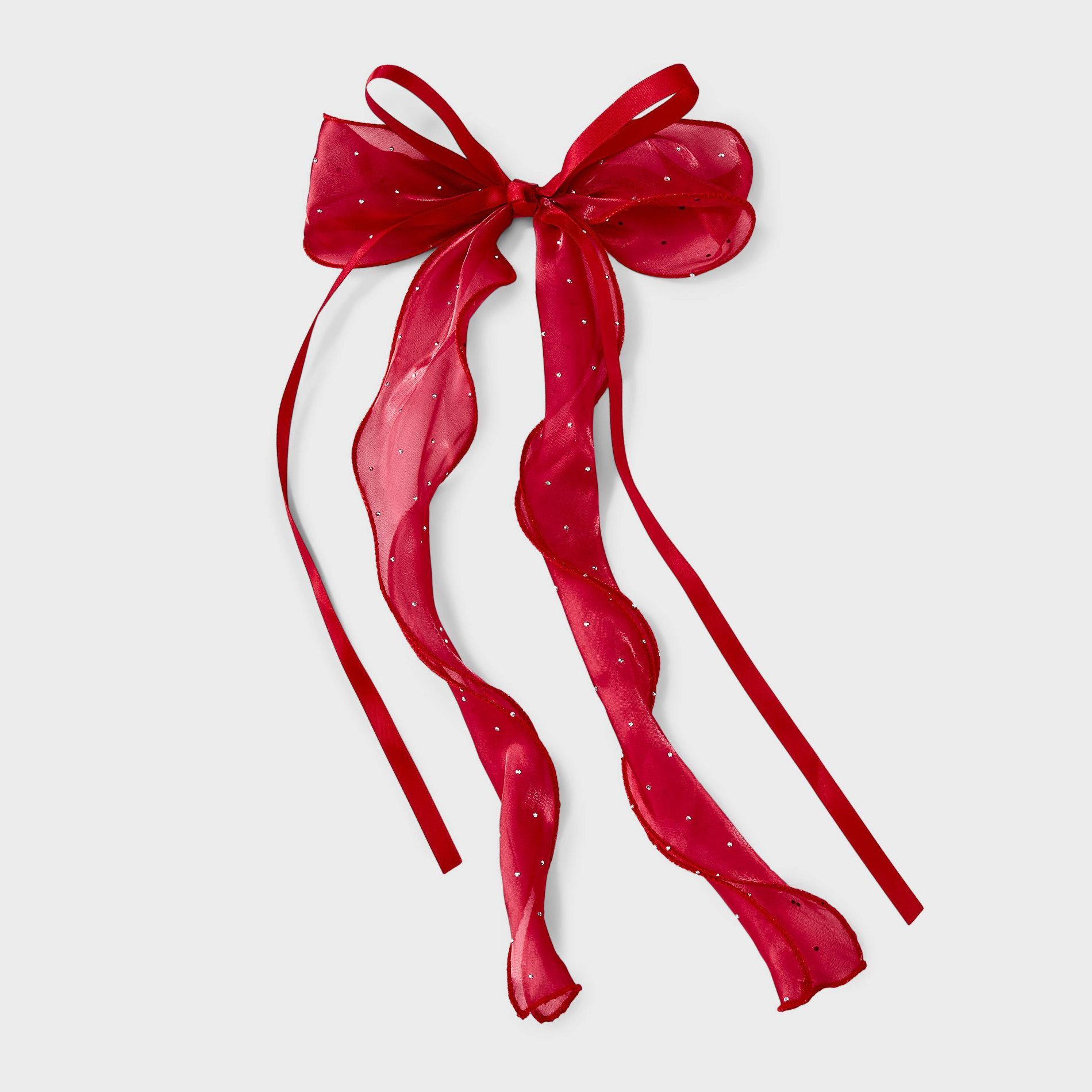 Gemmed Bow Hair Clip - Wild Fable™ Red