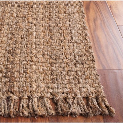 Natural Jute 2'6" x 12' Braided Runner Rug