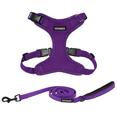 Voyager Step-In Lock Adjustable Dog & Cat Harness and 5ft Leash Combo