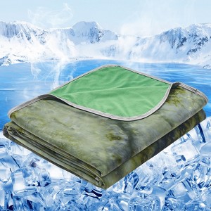 Inhand Cooling Blankets For Hot Sleepers, Absorbs Heat To Keep Adults Cool For Summer Nights Sweats, Gray Lightweight Blanket For Couch Bed - 1 of 4