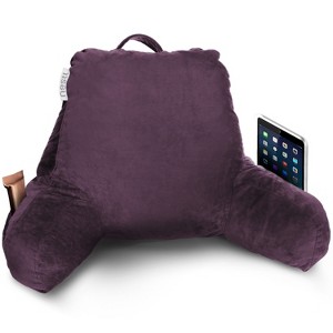Nestl Memory Foam Reading Pillow, Reading & Bed Rest Pillow, Back Pillow with Pockets - 1 of 4