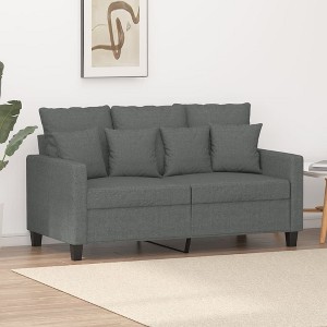 vidaXL 2-Seater Sofa Dark Gray 47.2 in. Fabric - 1 of 4