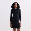 Reistor Womens Long Sleeves Fitted Short Dress in Black - 4 of 4