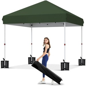 ODK Pop Up Canopy - Beach Tent with One Push Setup, 210d Oxford Fabric - Waterproof & UPF 50+, Outdoor Sun Shade Gazebo for Parties, Camping - 1 of 4