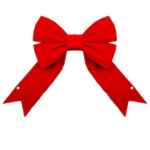 Novelty Lights 8" Red 3D Christmas Bow - 1 of 4