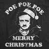 Mens Poe Poe Poe Merry Christmas T Shirt Funny Edgar Allan Poe Book Lover Tee - Crazy Dog Men's T Shirt - 2 of 4