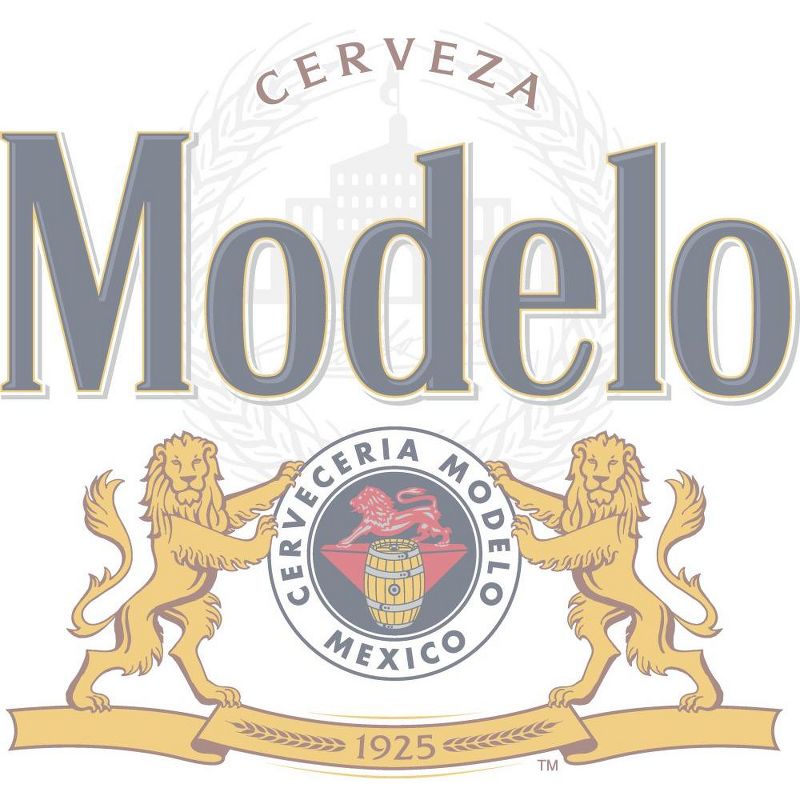 Modelo Beer Logo Crest Mens Charcoal Heather Graphic Tee, 2 of 4