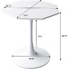 31.5" Modern Octagonal Coffee Table with Marble Print Top & Metal Base, Stylish Accent Table for Living Room, Dining Area & Kitchen - 2 of 4