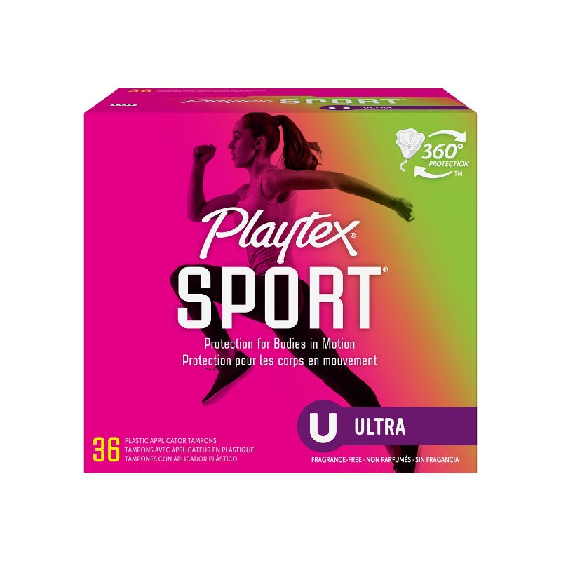 Playtex Sport Plastic Tampon Ultra Absorbency - 36ct, 1 of 10