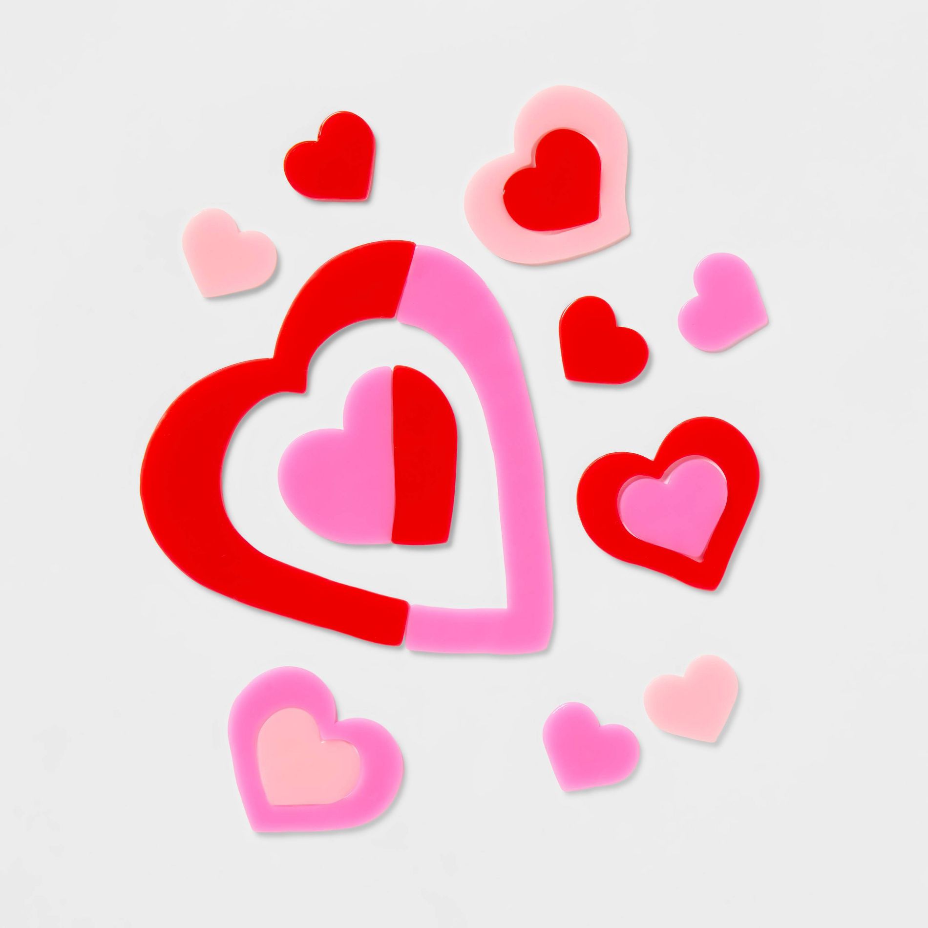 Valentine's Day Hearts Window Gel Clings - Spritz™