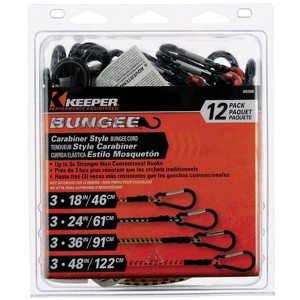 Keeper 06300 Carabiner Style Bungee Cord, Assorted Length - 1 of 1