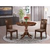 3-Piece Mahogany Finish Solid Wood Top - Dining Room Set - Seats 4 - 2 of 4