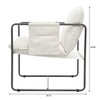 GDFStudio Virginia Modern Teddy Fabric Upholstered Metal Accent Chair with Storage Pockets(Set of 2) - 4 of 4