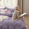 Duvet Cover Set 3pcs Prewashed Fabric Queen Size Bright White - Bedsure - 3 of 4